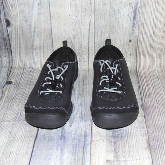 KEEN Hush Lea CNX Black Leather Sneakers Womens Size 8 - Picture 4 of 7